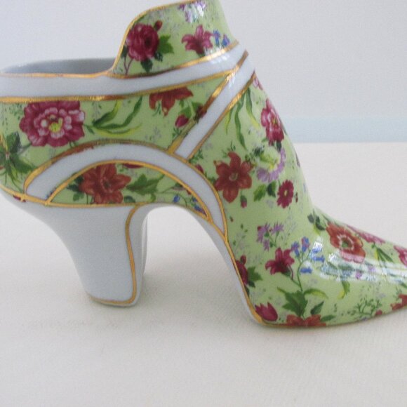 Vintage Baum Bros. "Formalities" Hand Painted Porcelain Antique Victorian Shoe - Picture 3 of 7